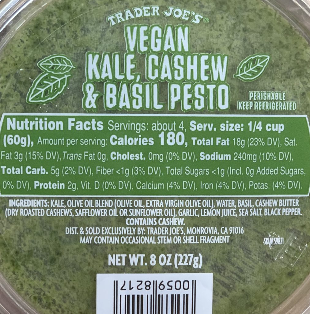 Trader Joe's Vegan pesto.