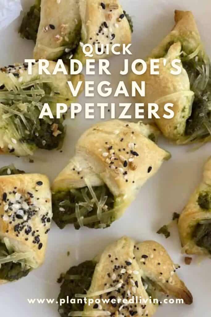 Trader Joe's vegan appetizers pin.