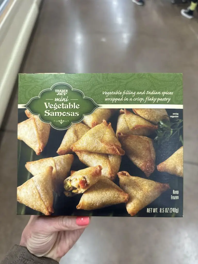 Box of Trader Joe's samosas.