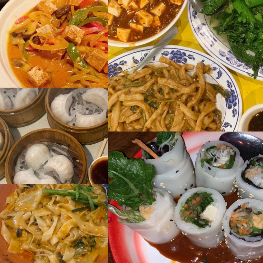 Collage of delicious Asian dishes in Oakland.