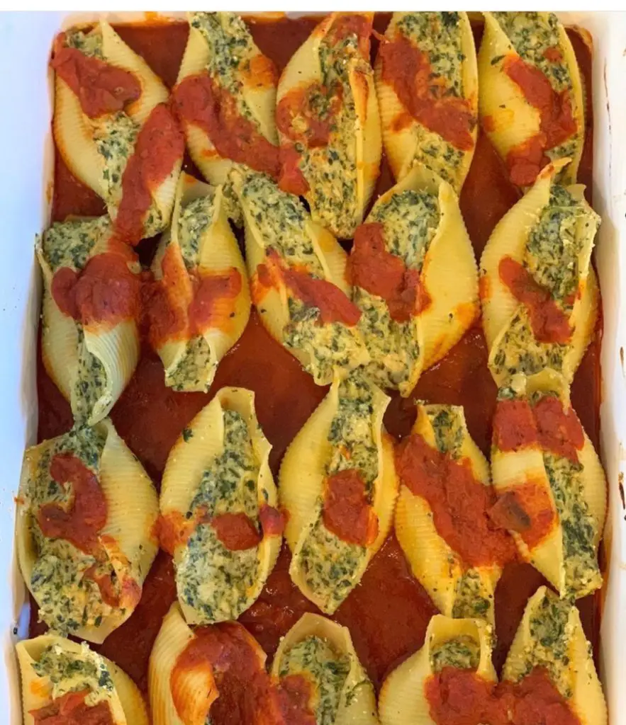 Family-friendly vegan stuffed shells.