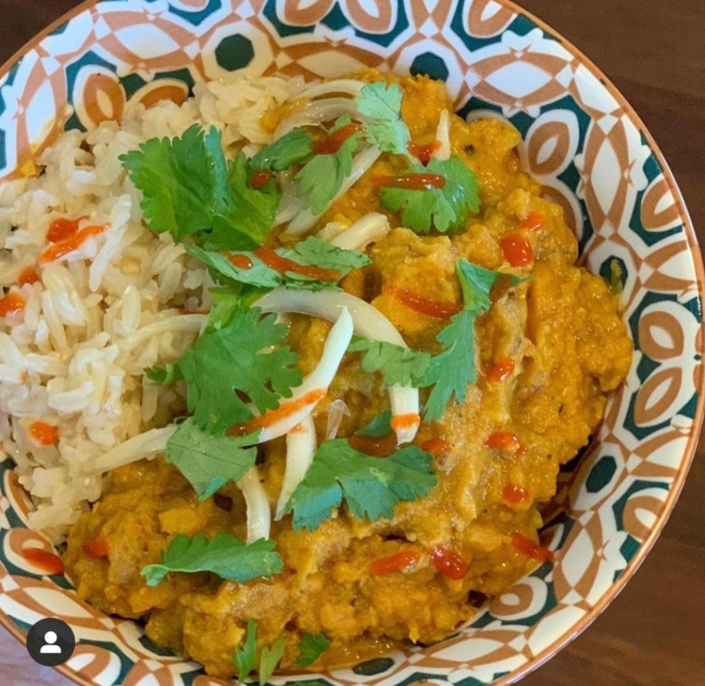 Sweet potato curry, one of my kid-friendly vegan dinner ideas.