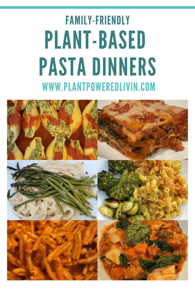 Pin of vegan pasta dinner ideas.
