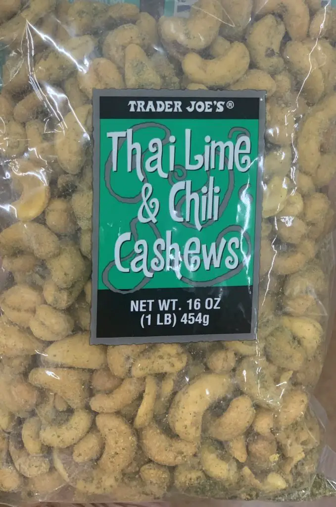 Thai chili cashews, high-protein, store-bought snacks