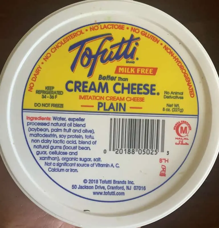 best vegan cheese brands for cream cheese: tofutti
