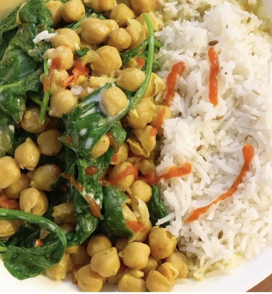 Vegan family-friendly coconut chickpea.