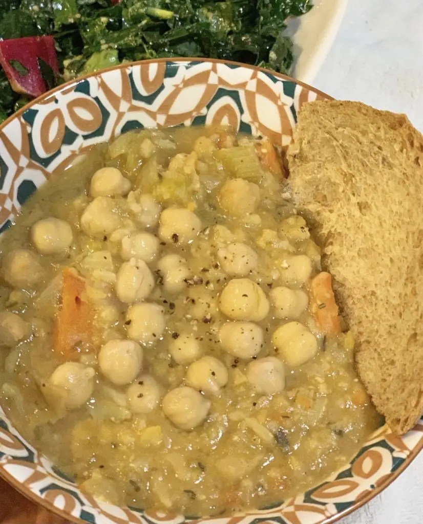 Chickpea 'n rice soup