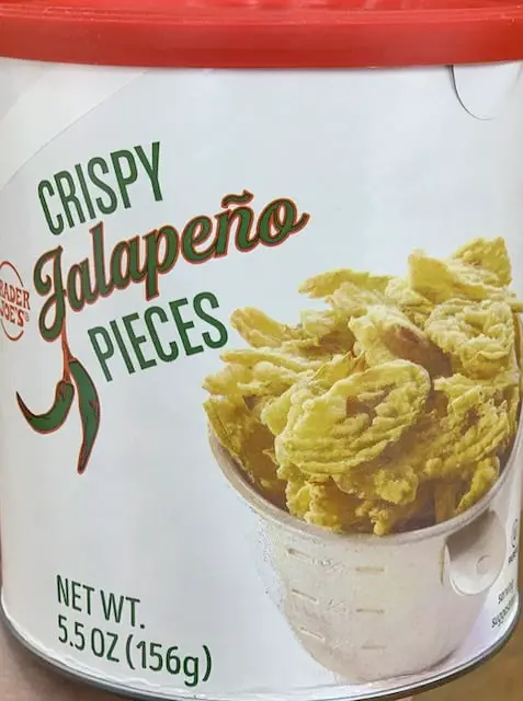 Crispy jalapeno pieces.