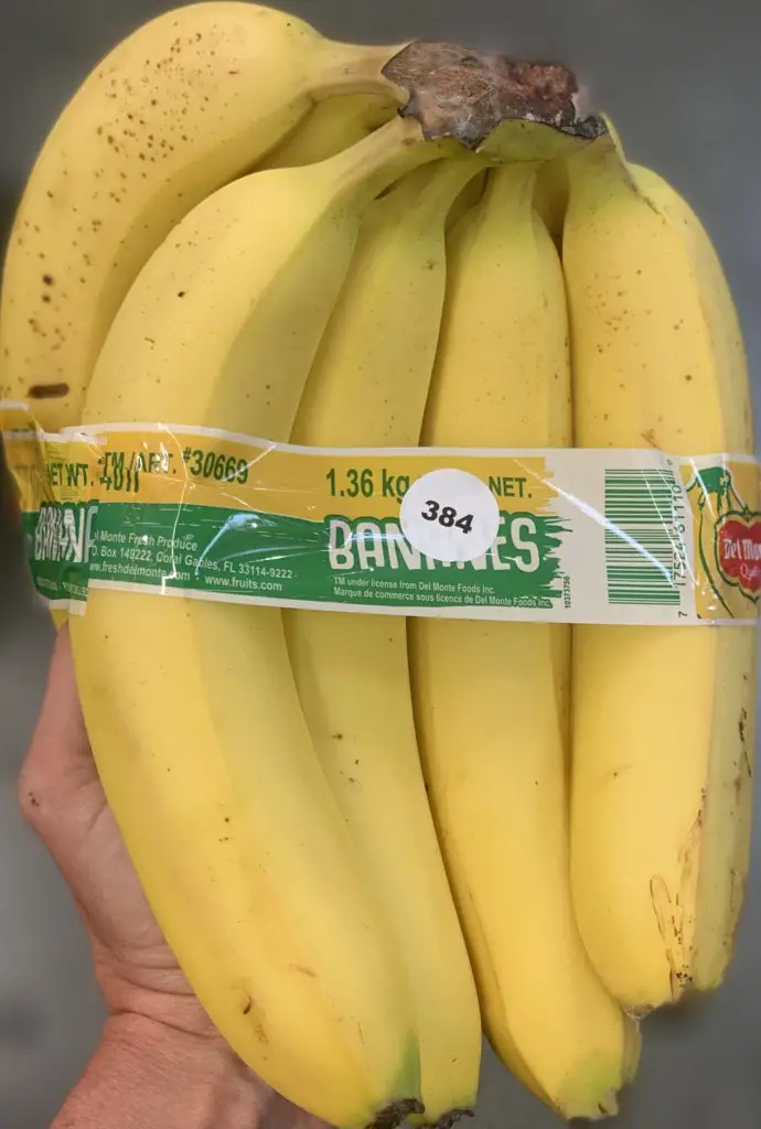 Costco and Trader Joe's price comparison: Costco bananas.