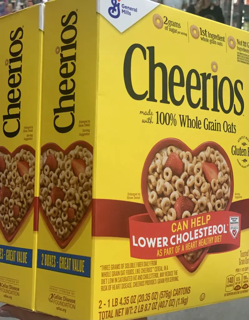 Cheerios boxes.