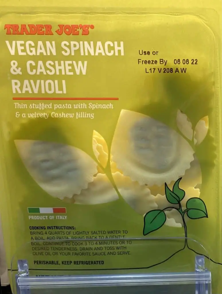 Trader joe's vegan ravioli.