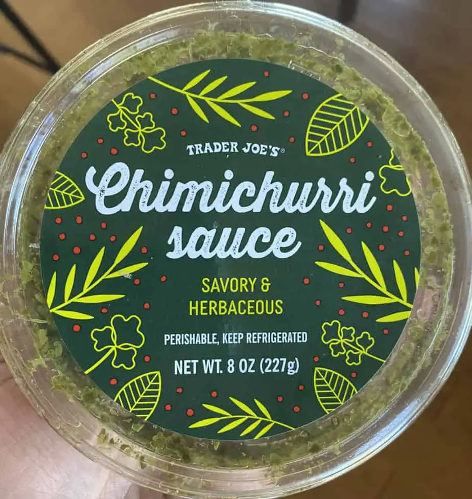 Vegan chimichurri sauce.