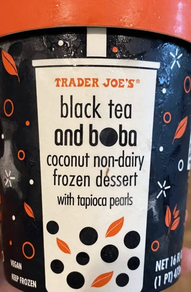 Boba tea frozen dessert.