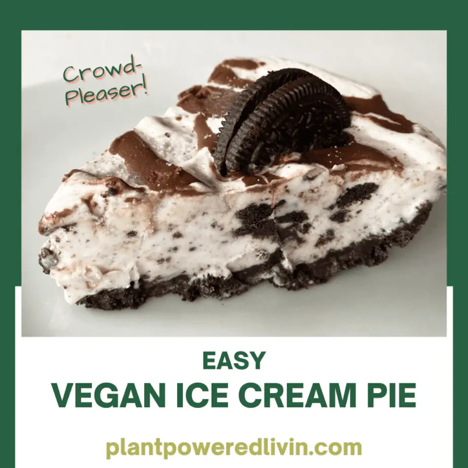 Pin of vegan ice cream pie.