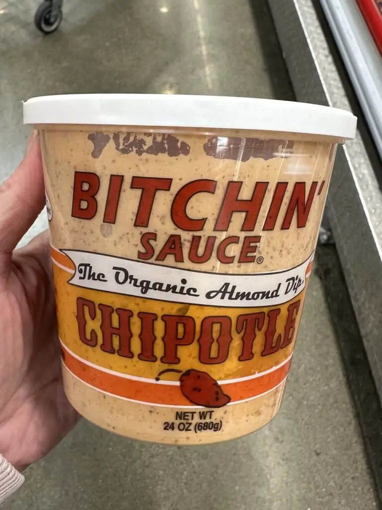 Bulk Bitchin' Sauce tub in the chipotle flavor.