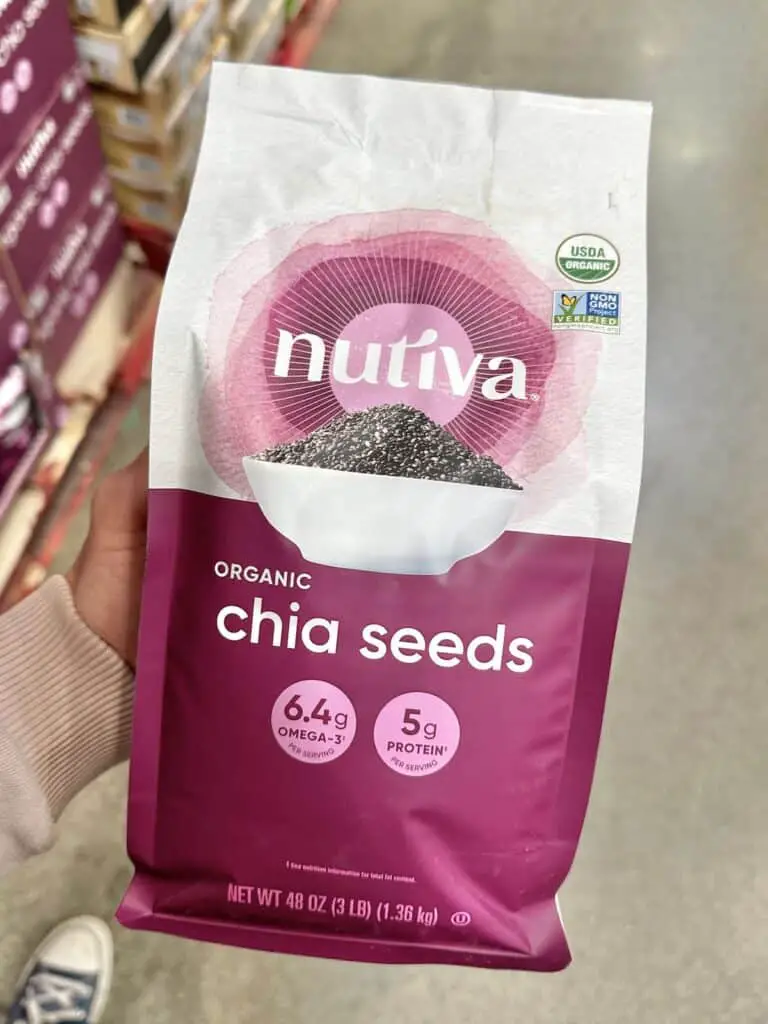 Organic Chia Seeds bulk package.