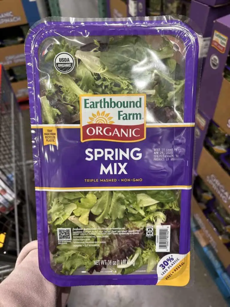 One pound of organic spring greens mix.