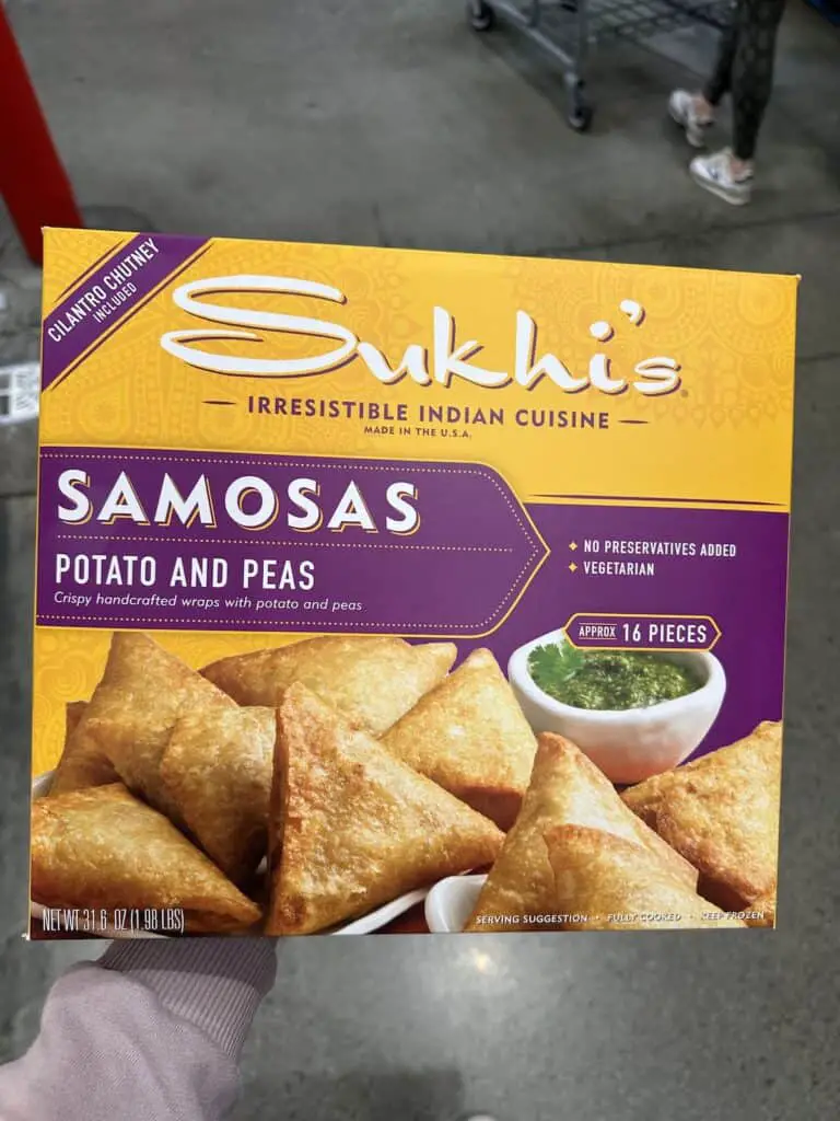Frozen Samosas by Sukhi's, some of the best Costco vegan finds!
