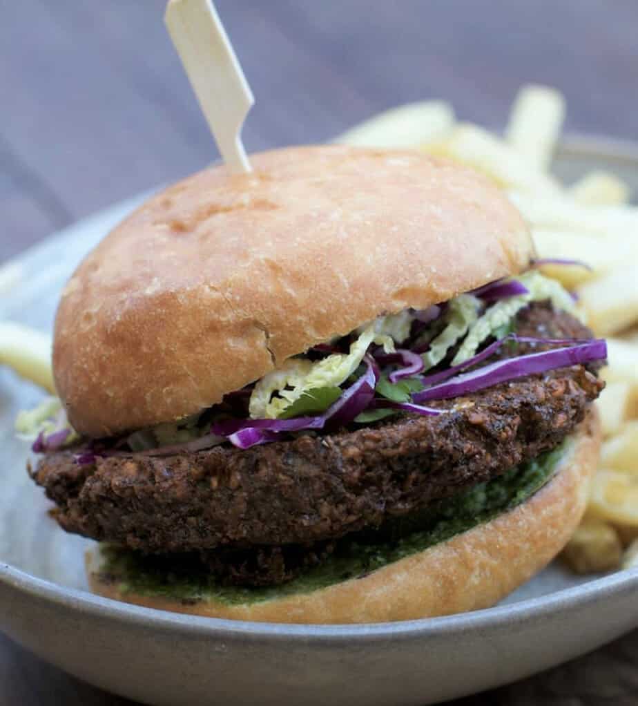 falafel burger at Gather