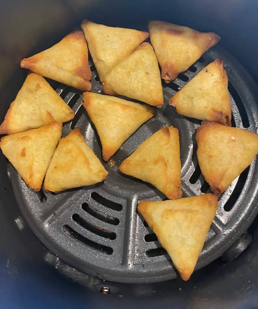 Samosas in air fryer.