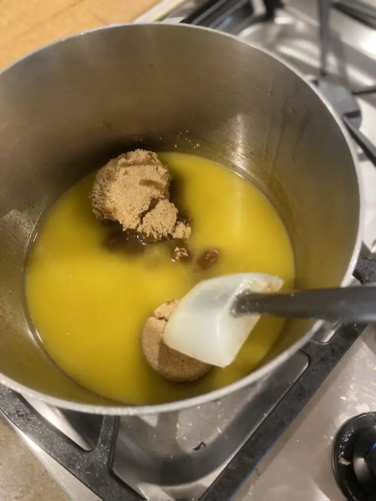melt butter then add sugar