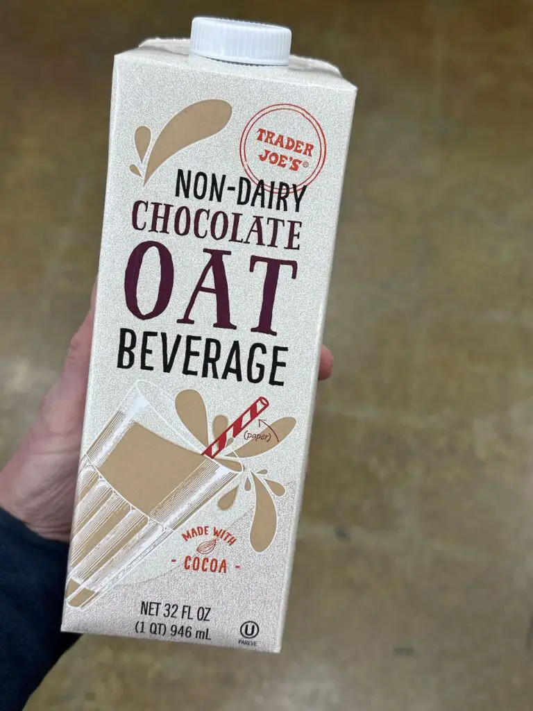 Trader Joe's Non-Dairy Chocolate Oat Beverage.