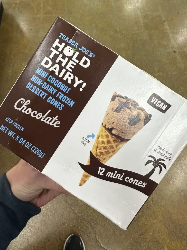 Box of Hold the Dairy chocolate mini cones.
