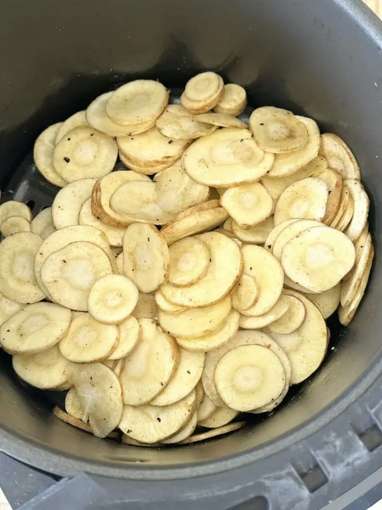 Parsnips a few minutes in to cooking.