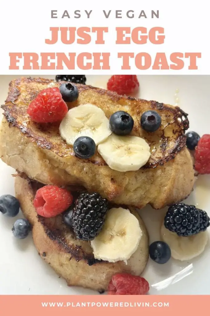 Pinterest pin for this eggless French Toast recipe.