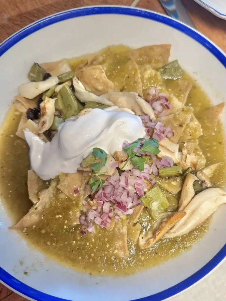 Vegan chilaquiles at Balta in Mexico City's Sofitel Hotel.