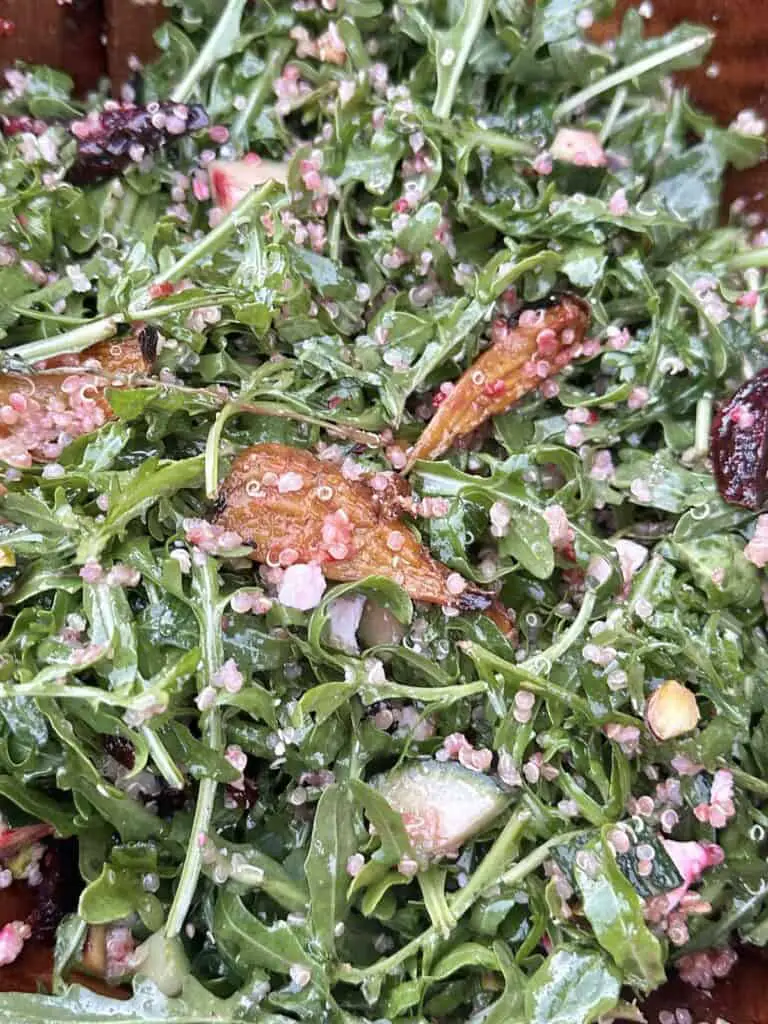 Close up of tossed salad.