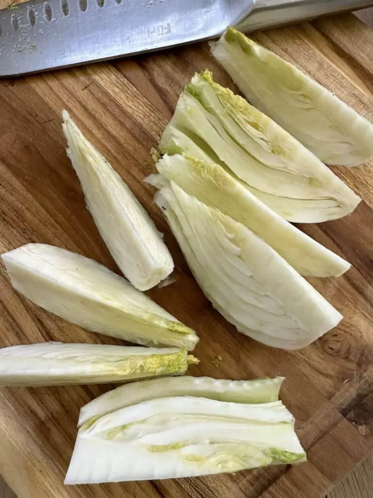 Fennel bulb cut into wedges.