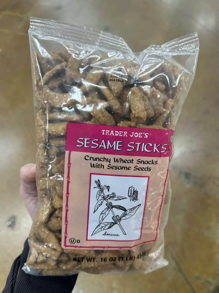Bag of sesame sticks.