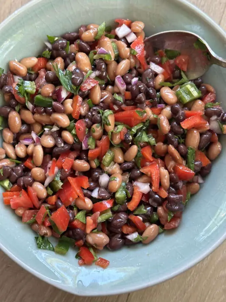 Gently mix ingredients together with marinade.