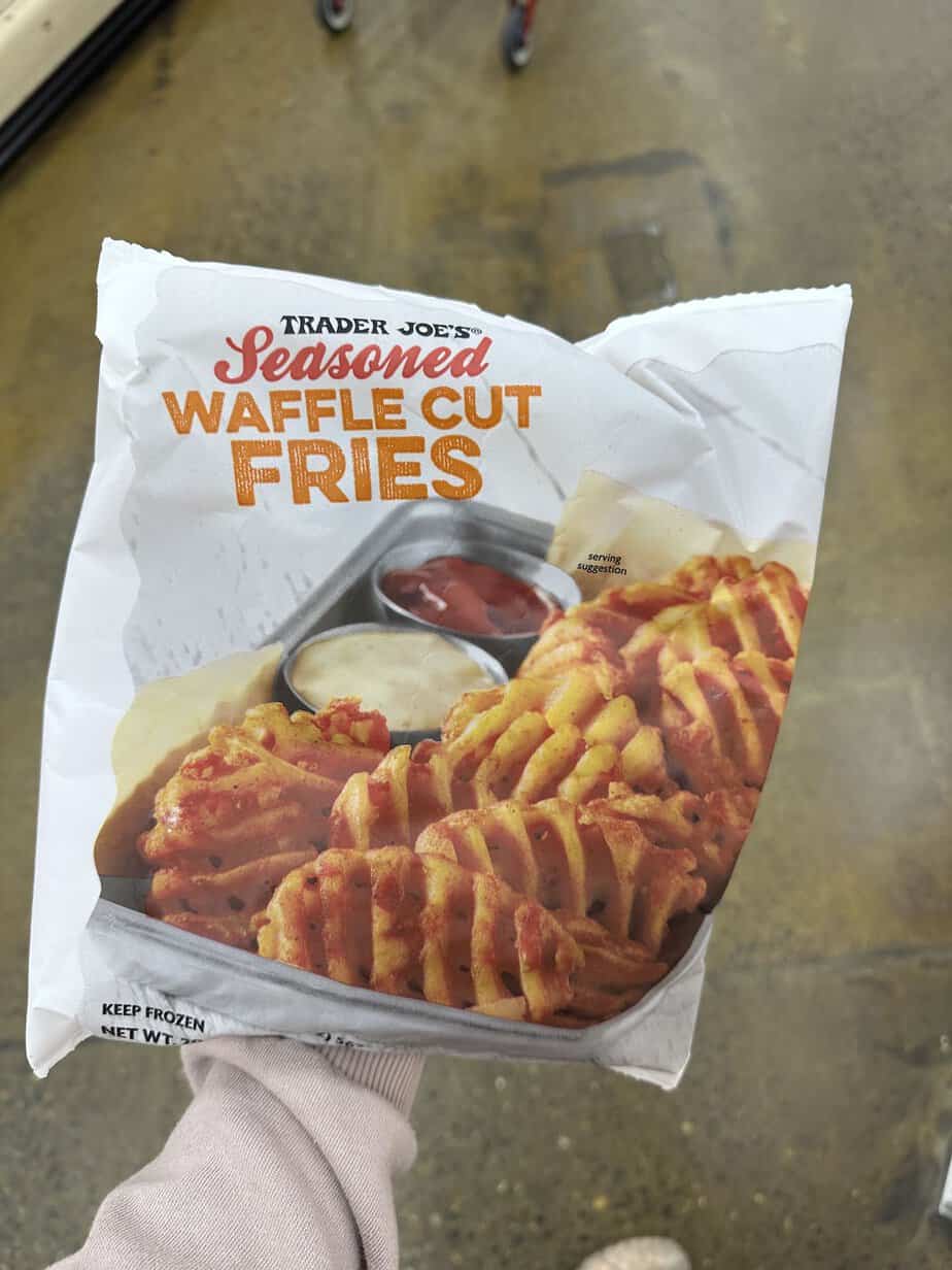 Bag of Trader Joe's waffle fries.
