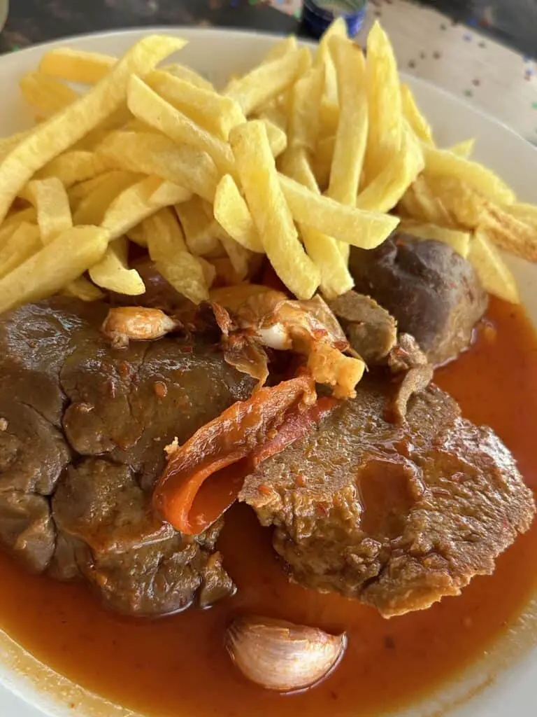 Seitan steak at Sunset Beach restaurant.