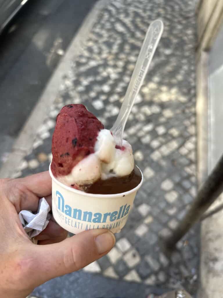 Vegan sorbet at Nannarella.