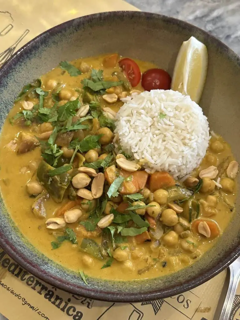 Chickpea coconut stew in Sintra.