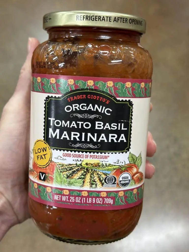 Organic Tomato Basil Marinara at TJ's.