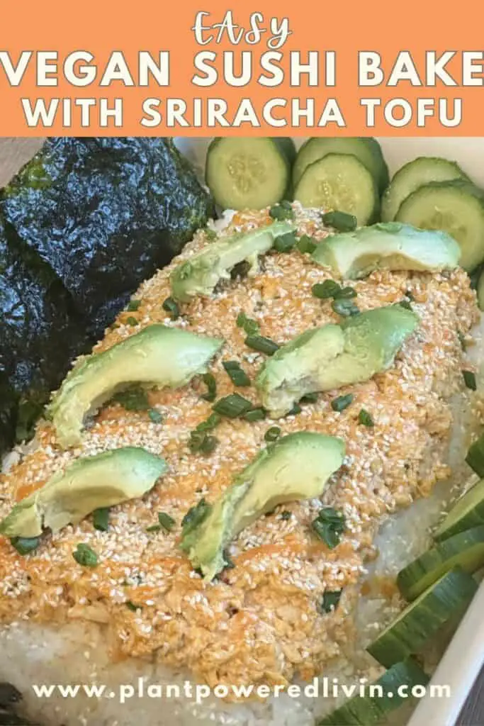 Pin for Easy Vegan Sushi Bake.