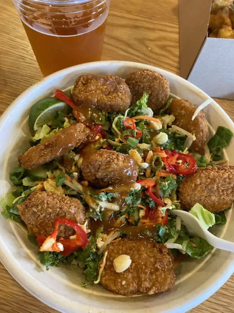 Gott's Roadside Vietnamese salad sub vegan nuggets.
