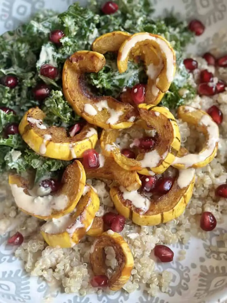 Delicata Squash Buddha Bowl using this dressing!