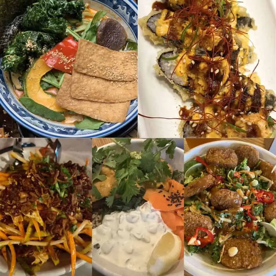 Collage of the best vegan dishes in San Francisco!